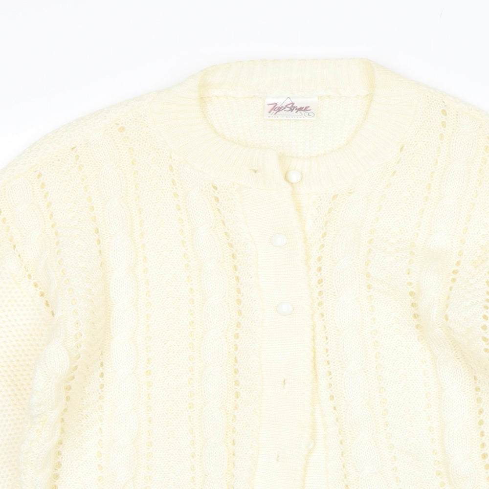 Top Style Womens Beige   Cardigan Jumper Size L