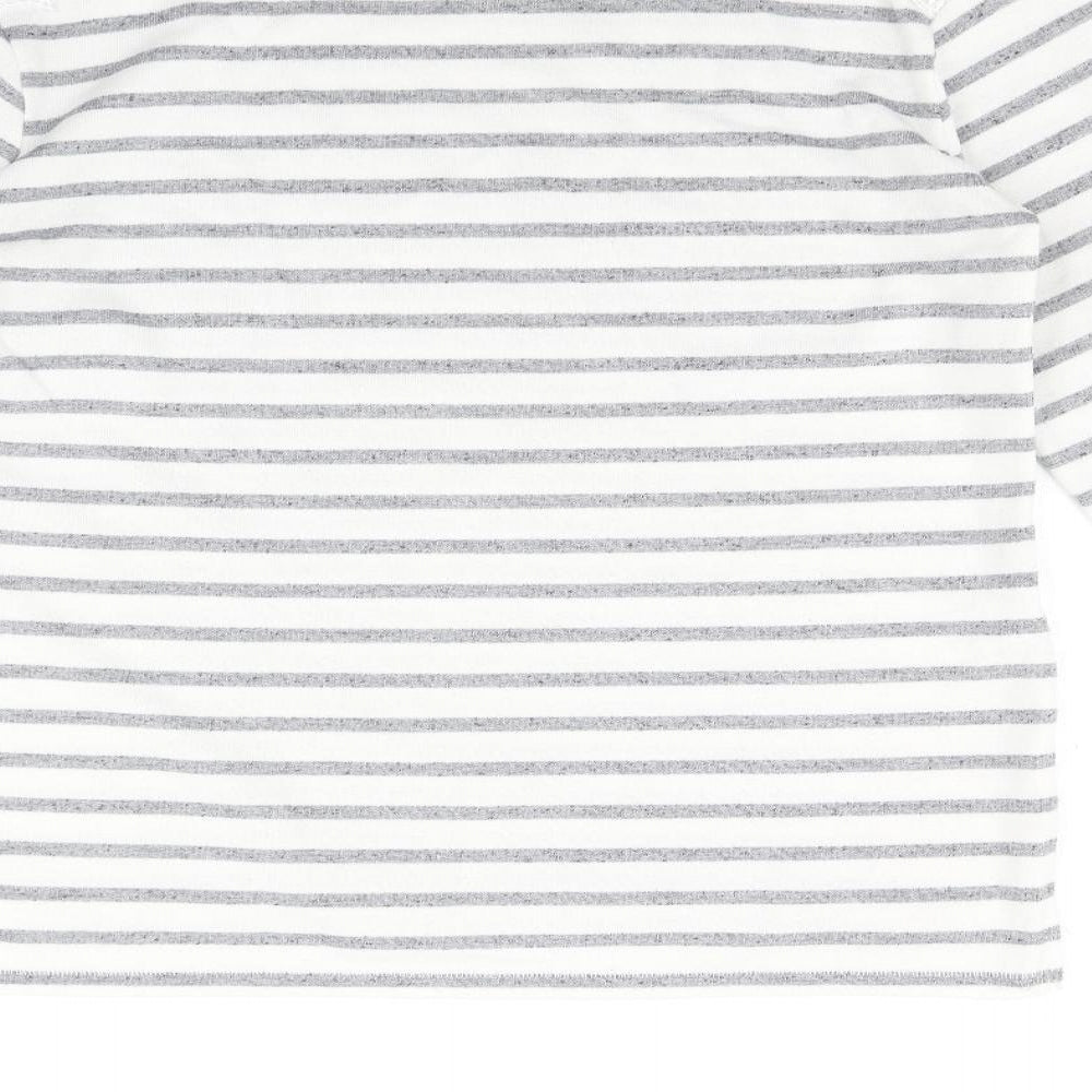 NEXT Womens Grey Striped  Pullover Jumper Size 14
