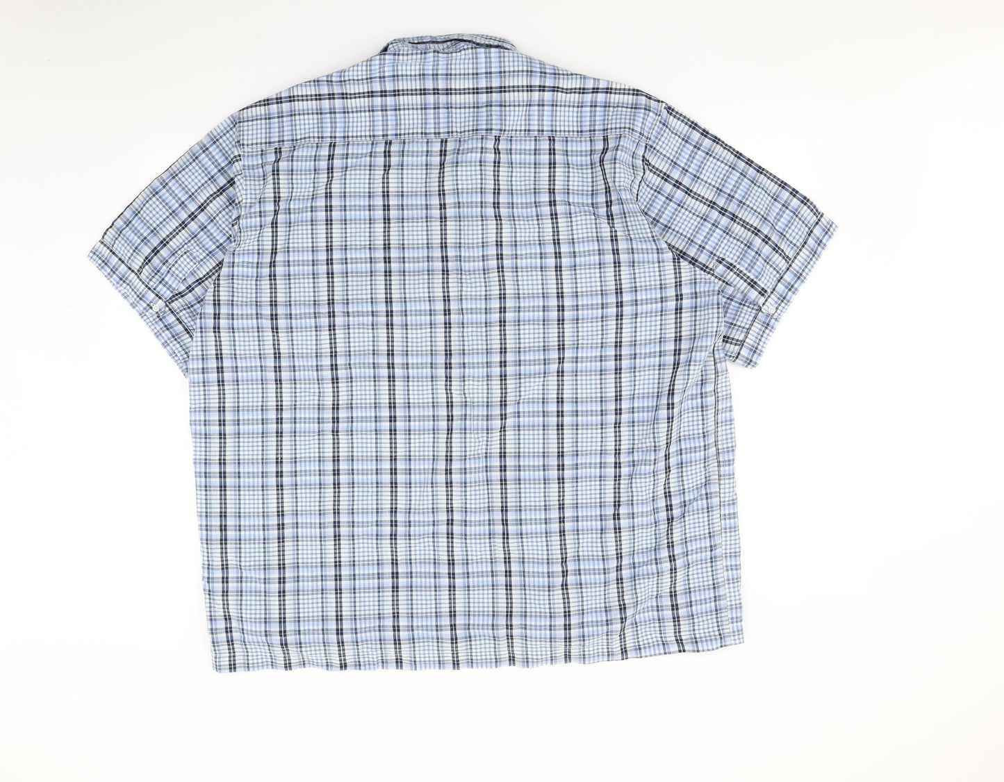 Churns Mens Blue Check   Button-Up Size XL