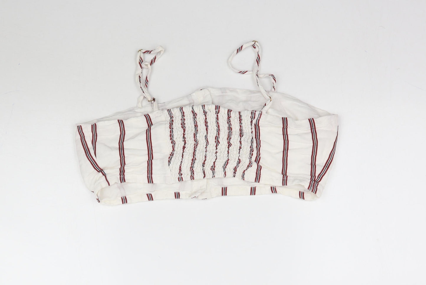 River Island Womens White Striped  Camisole Blouse Size 12