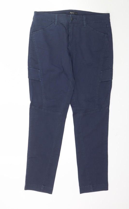 Supplies Womens Blue   Trousers  Size 10 L30 in