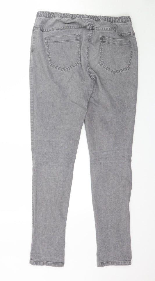 Pieces Womens Grey  Denim Jegging Jeans Size L L32 in
