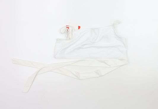 In the Style Womens White   Cropped Tank Size 14