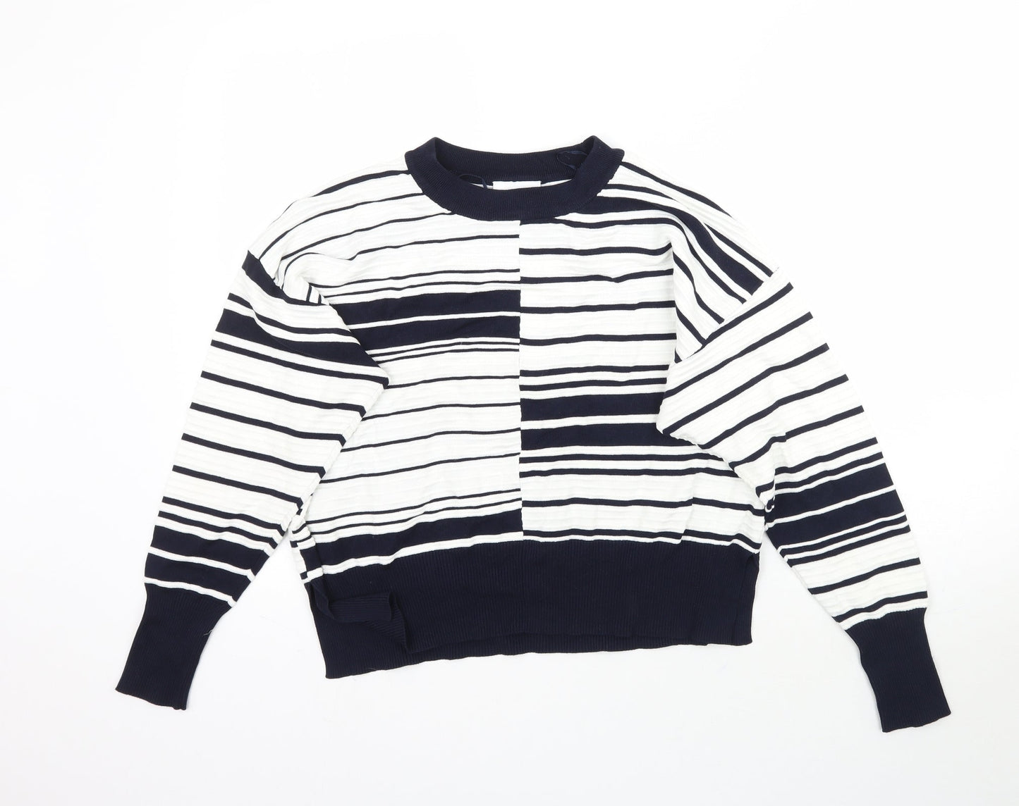 Topshop Womens Multicoloured Striped Knit Pullover Jumper Size 12