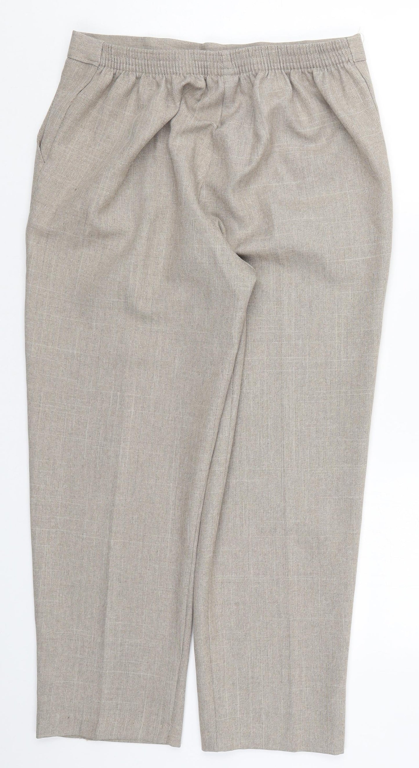 Autonomy Womens Beige   Trousers  Size 14 L24.5 in