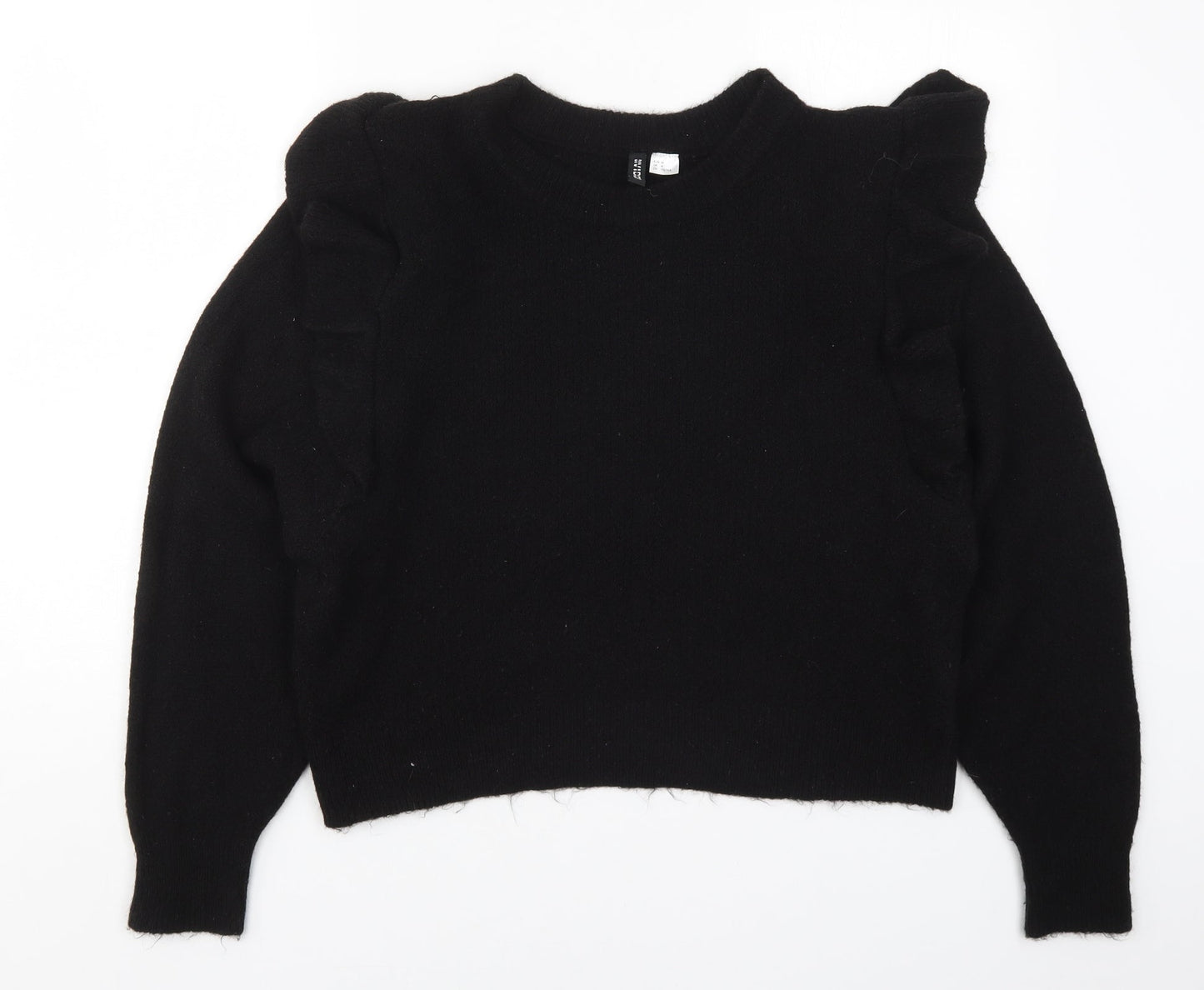H&M Womens Black  Knit Pullover Jumper Size M