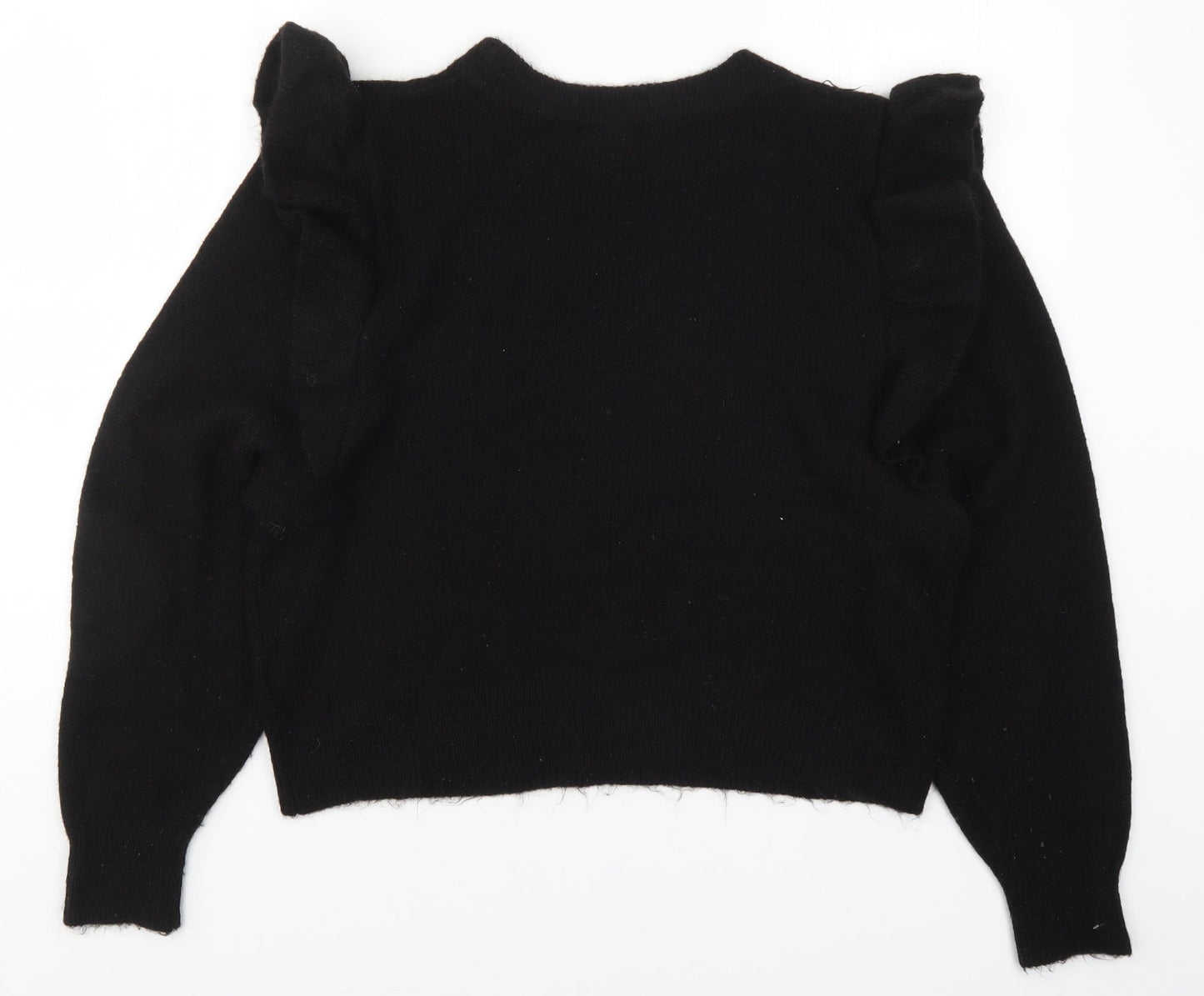H&M Womens Black  Knit Pullover Jumper Size M
