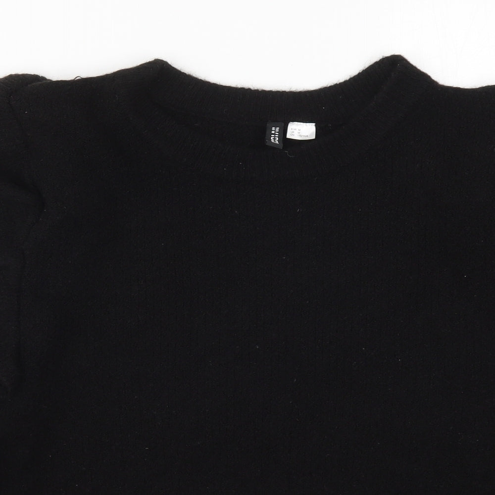 H&M Womens Black  Knit Pullover Jumper Size M