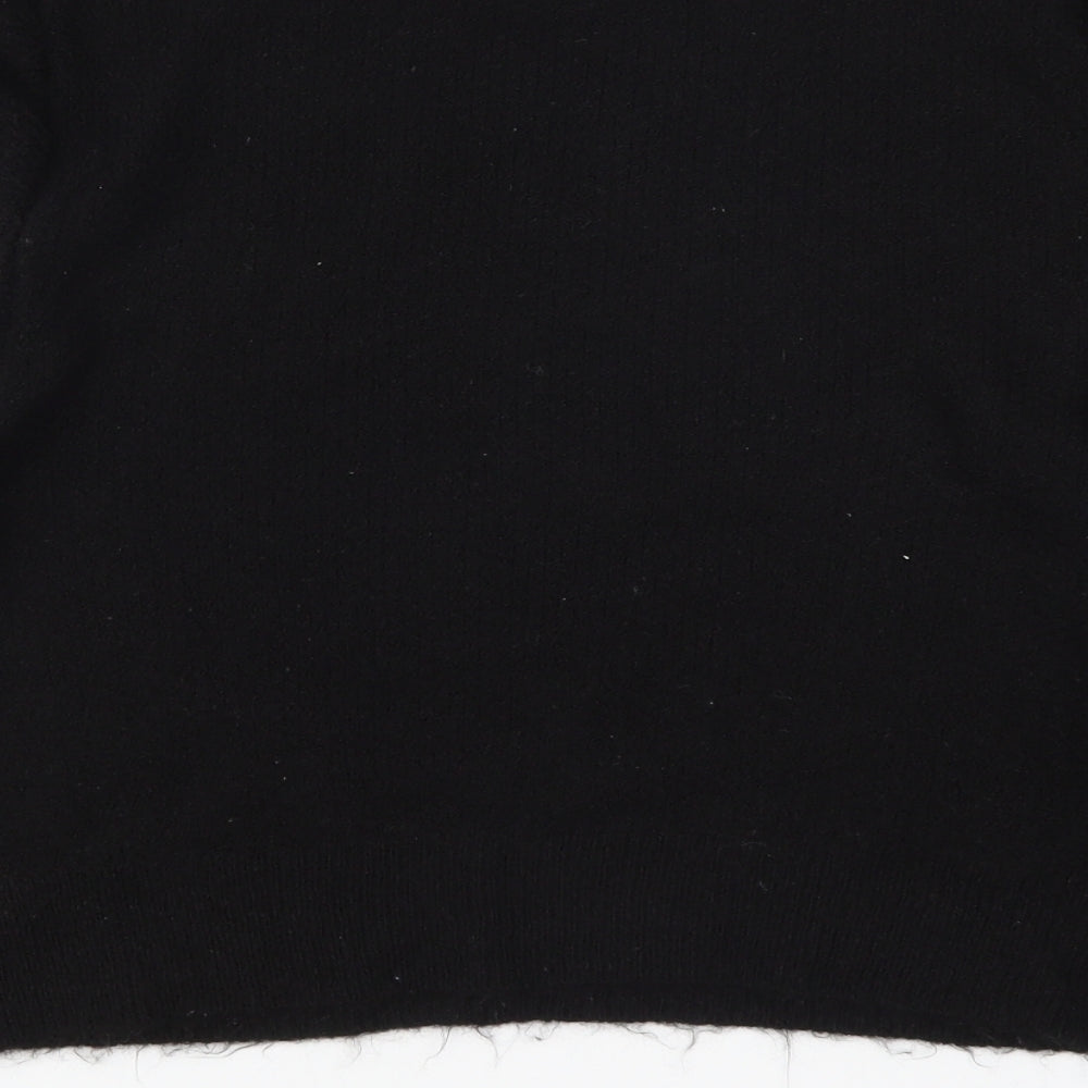 H&M Womens Black  Knit Pullover Jumper Size M
