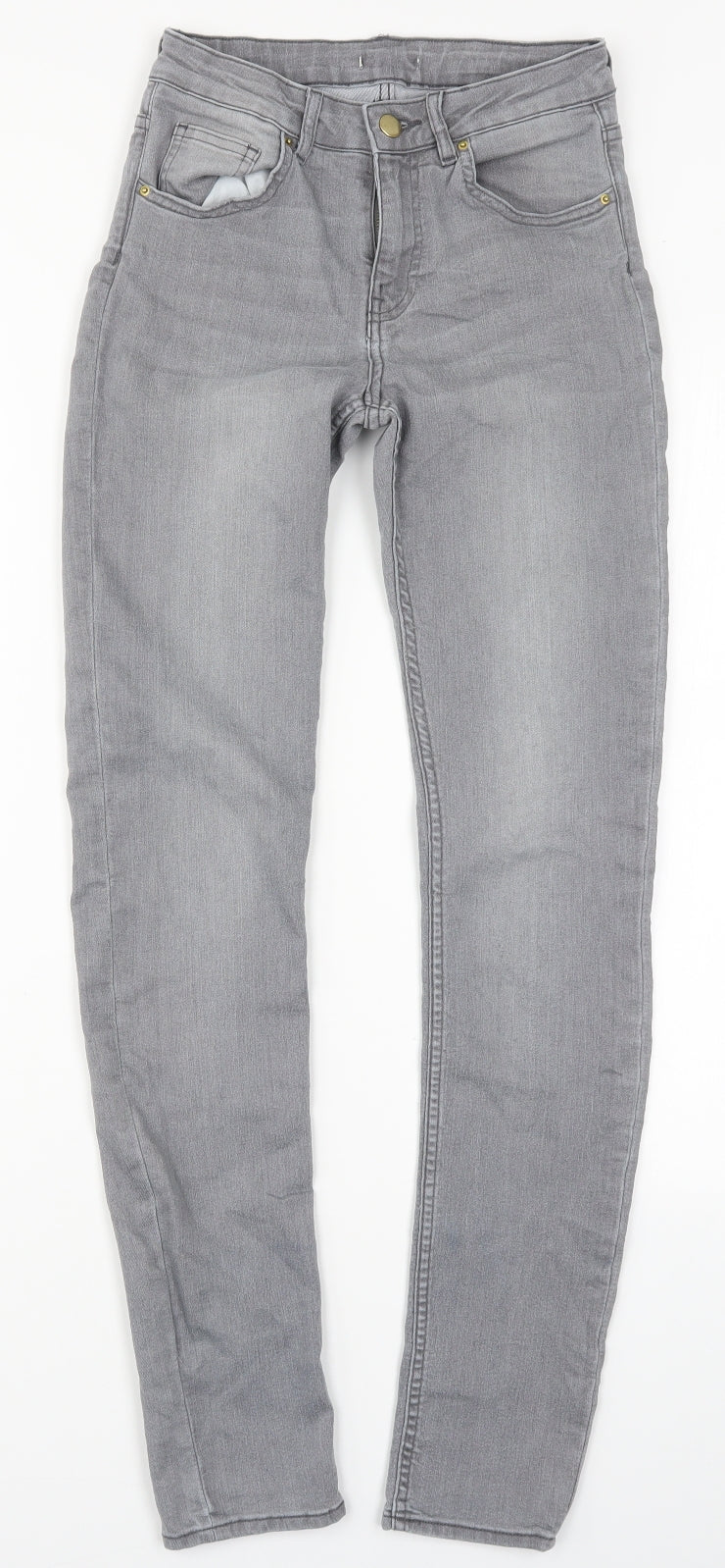 Preworn Mens Grey  Denim Skinny Jeans Size 24 in L28 in