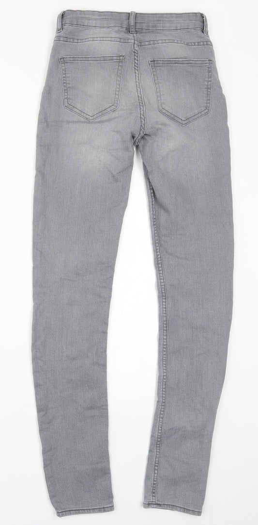 Preworn Mens Grey  Denim Skinny Jeans Size 24 in L28 in