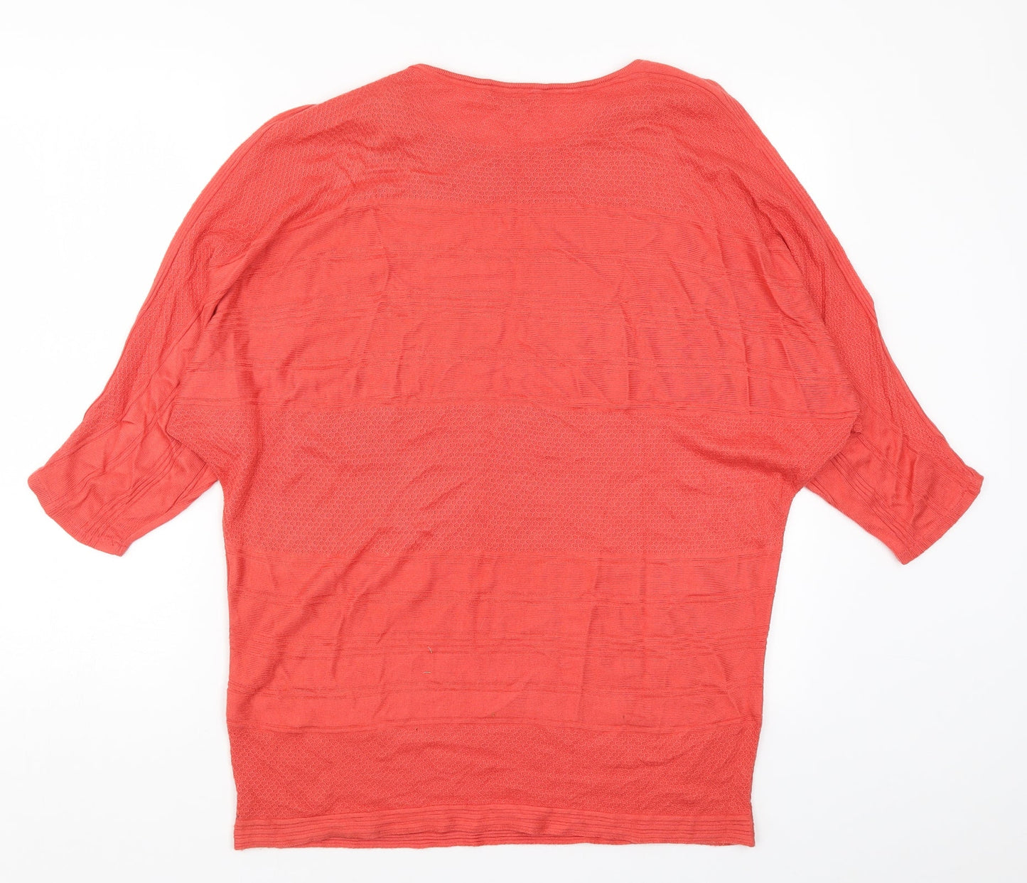 M&Co Womens Red  Knit Pullover Jumper Size 14