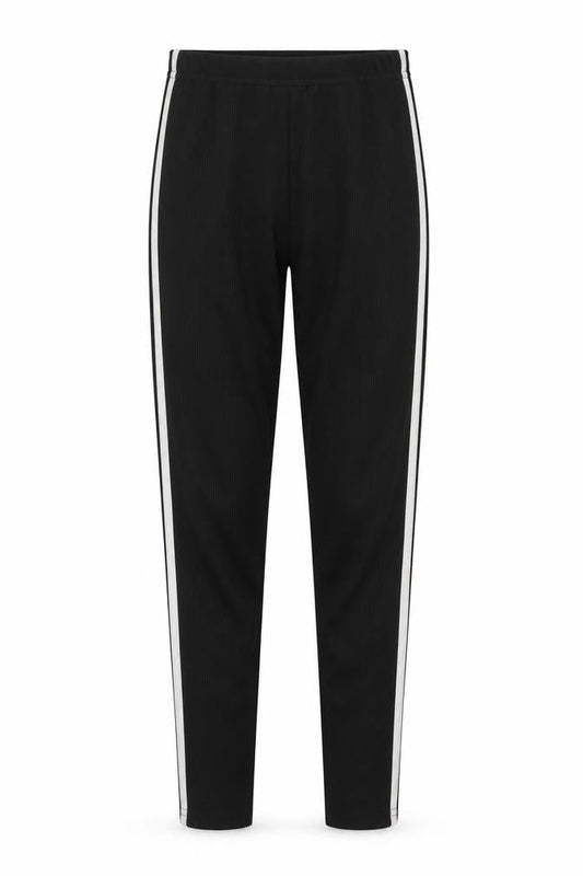 Boohoo Womens Black Striped  Carrot Trousers Size 8 L27 in