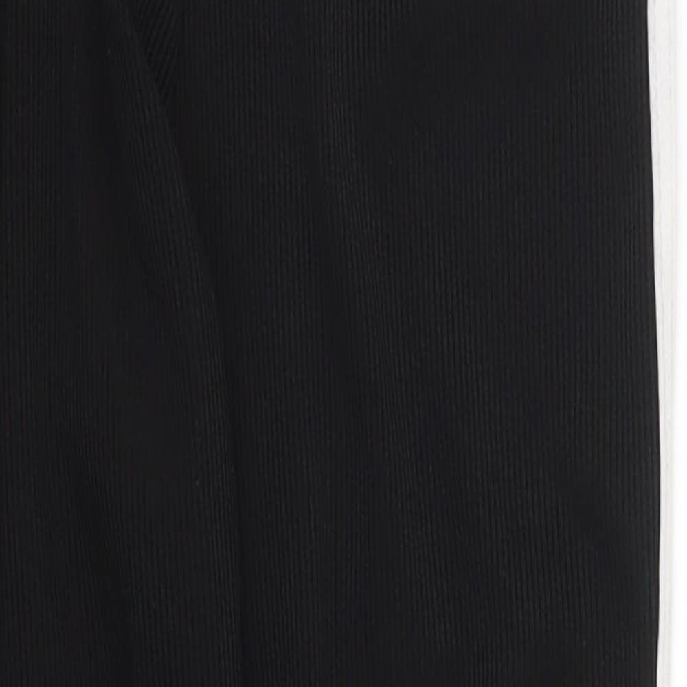 Boohoo Womens Black Striped  Carrot Trousers Size 8 L27 in