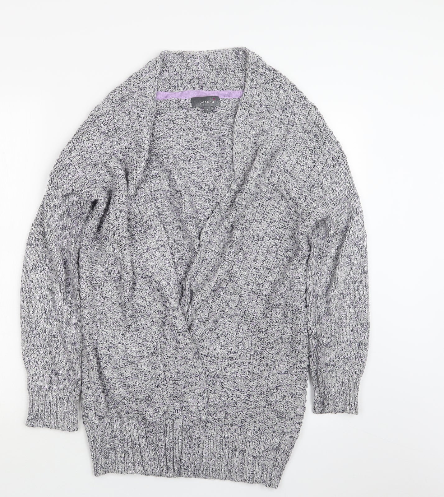 Per Una Womens Blue  Knit Cardigan Jumper Size 10