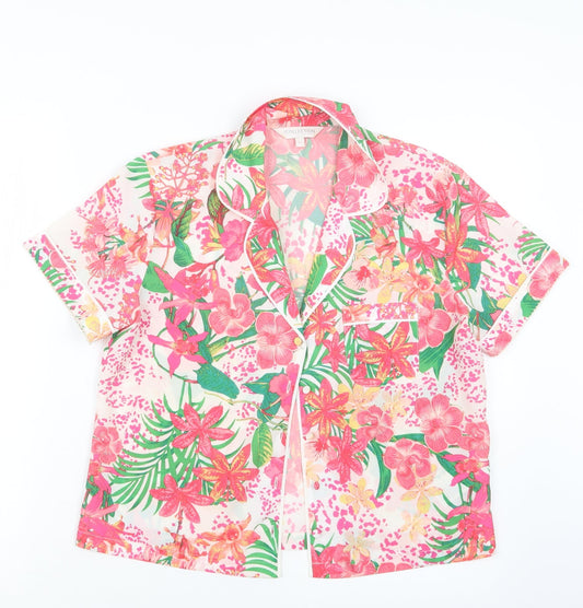Debenhams Womens Pink Floral  Top Pyjama Set Size 6