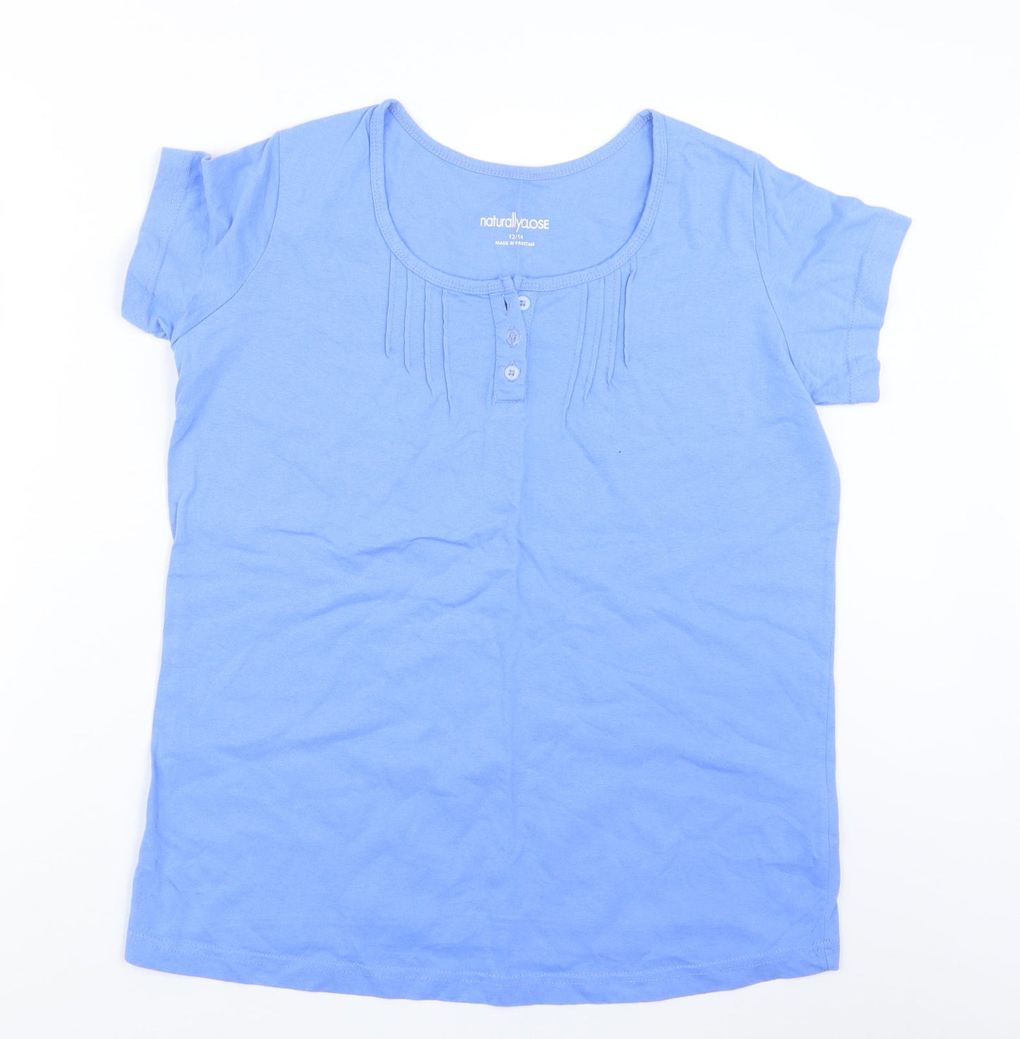 Naturally Close Womens Blue Geometric  Top Pyjama Top Size 12