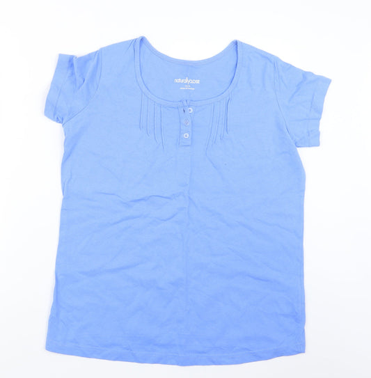 Naturally Close Womens Blue Geometric  Top Pyjama Top Size 12