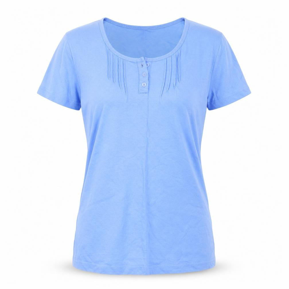Naturally Close Womens Blue Geometric  Top Pyjama Top Size 12