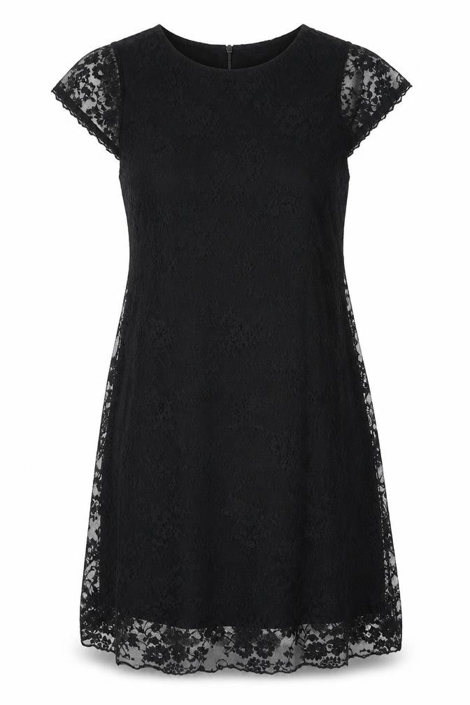 AMARANTO Womens Black  Lace A-Line  Size 8