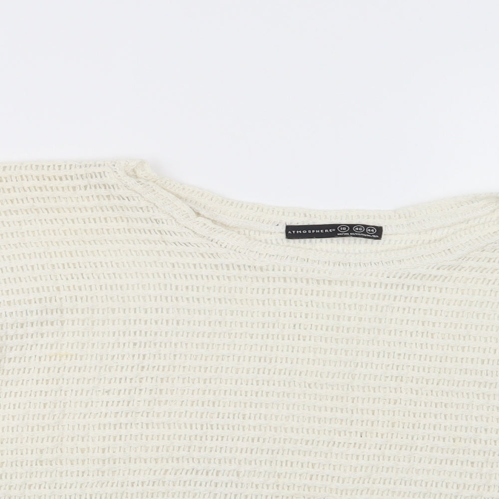 Atmosphere Womens Ivory  Knit Pullover Jumper Size 18