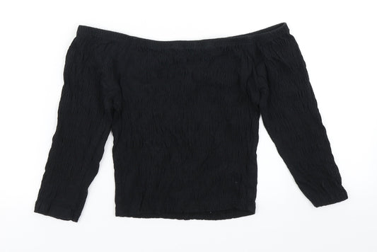 915 Generation Girls Black   Cropped T-Shirt Size 10-11 Years