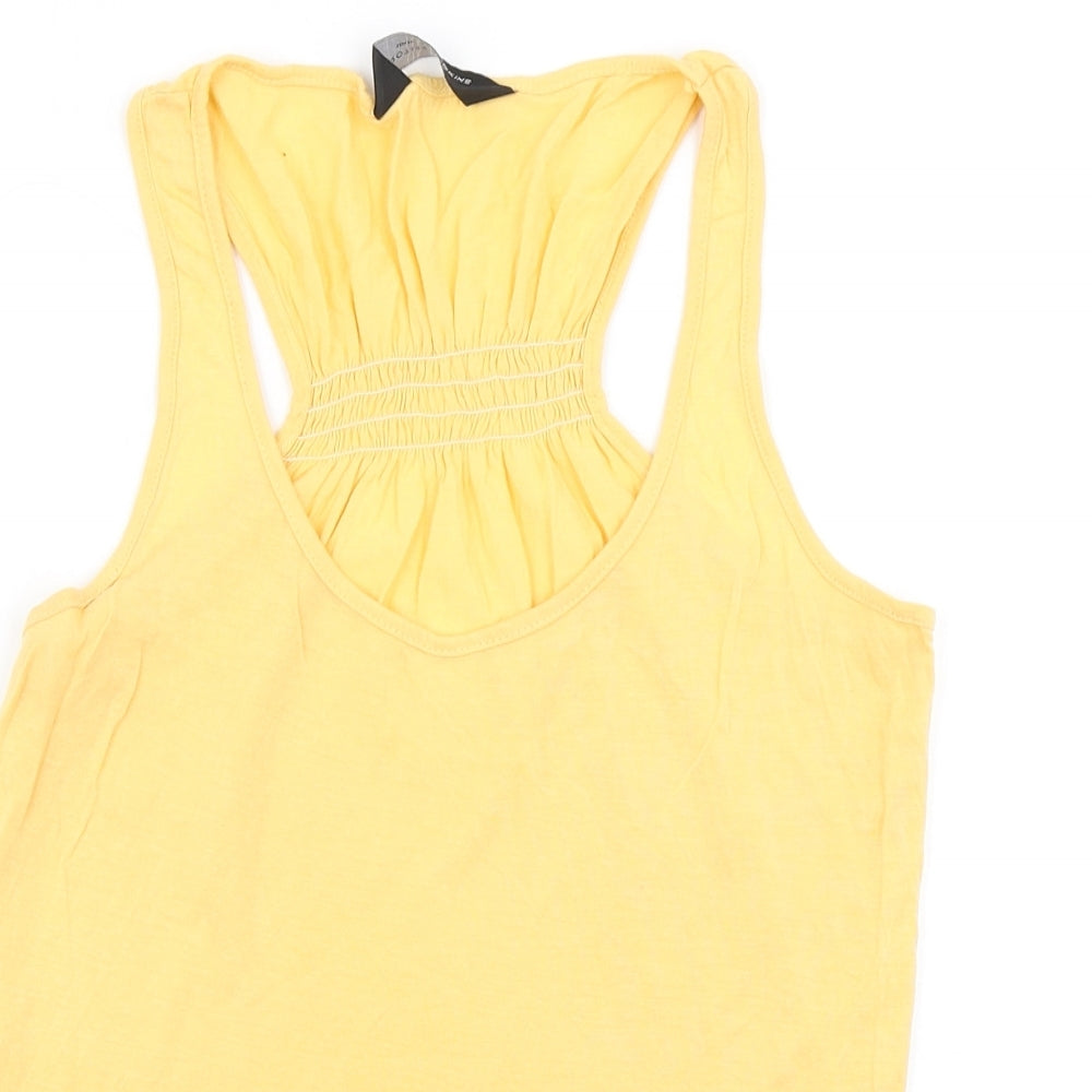 Dorothy Perkins Womens Yellow   Basic T-Shirt Size 10