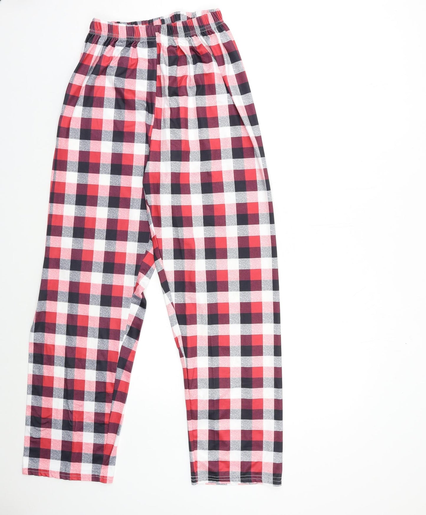 Preworn Womens Red Check  Trousers  Size M L30 in