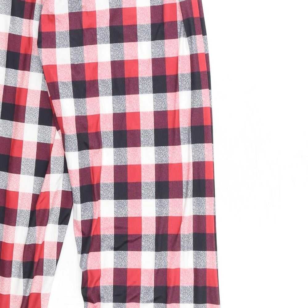 Preworn Womens Red Check  Trousers  Size M L30 in