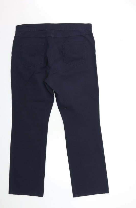 Marks and Spencer Womens Blue   Chino Trousers Size 38 in L30 in