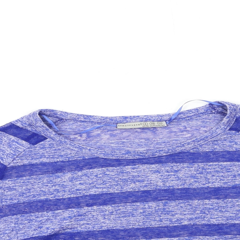 Atmosphere Womens Blue Striped  Pullover Jumper Size 8