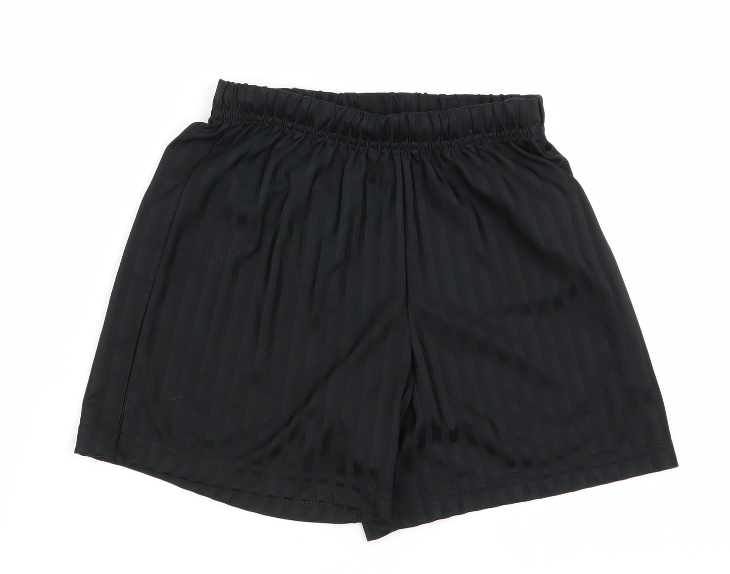 schoolqear Boys Black Striped  Sweat Shorts Size 8 Years