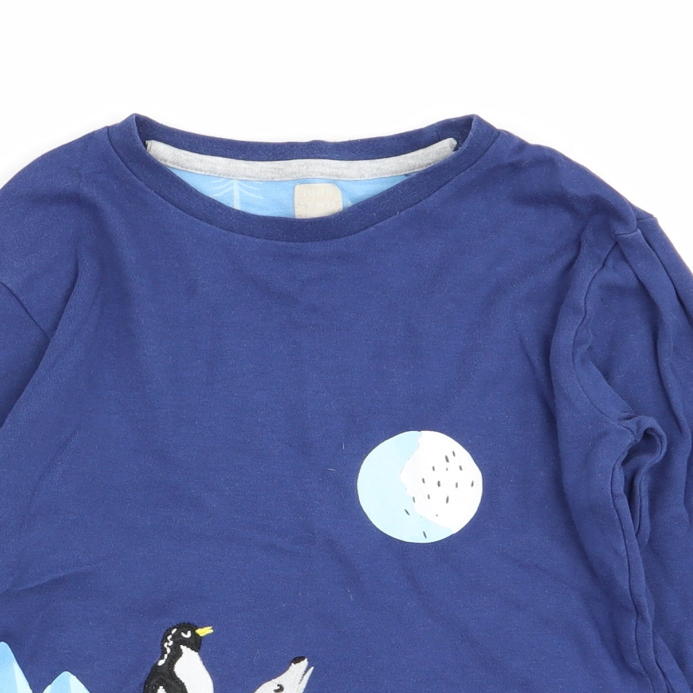 John Lewis Boys Blue Animal Print   Pyjama Top Size 6 Years