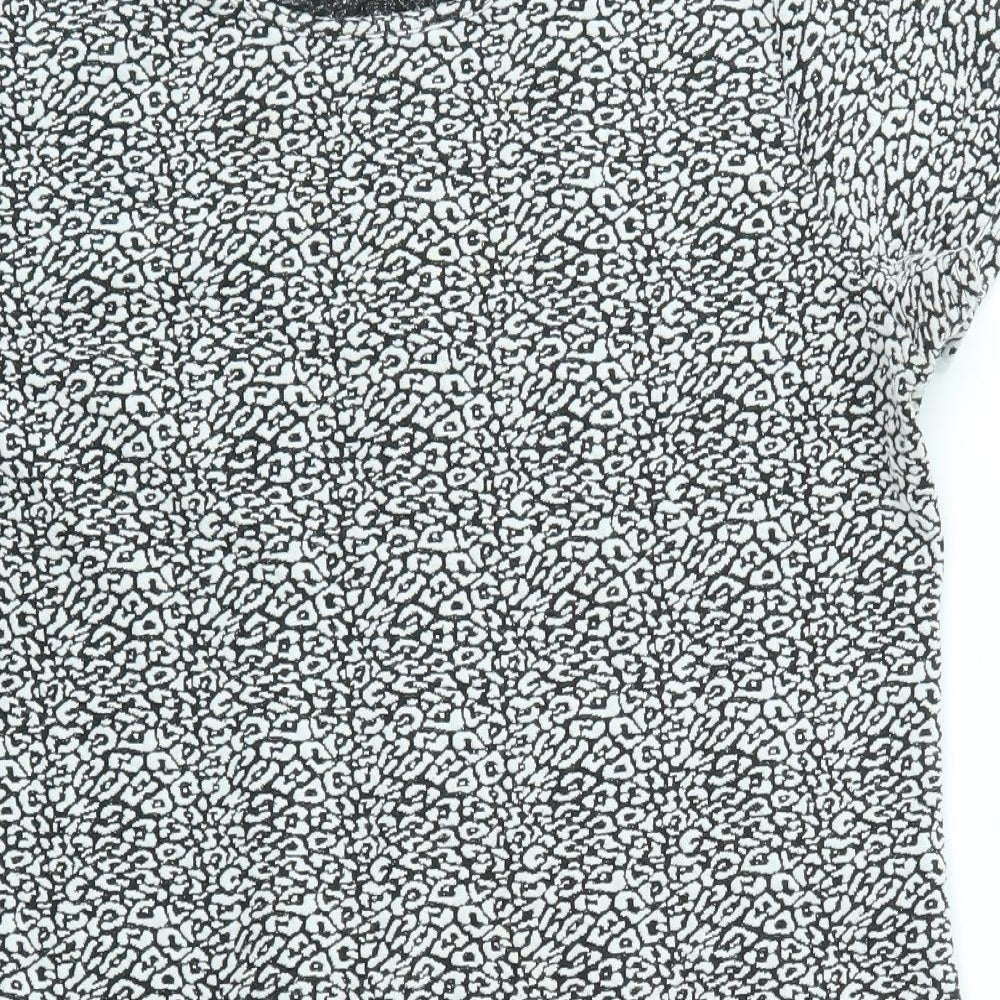 Miss Selfridge Womens Grey Geometric  Fit & Flare  Size 14