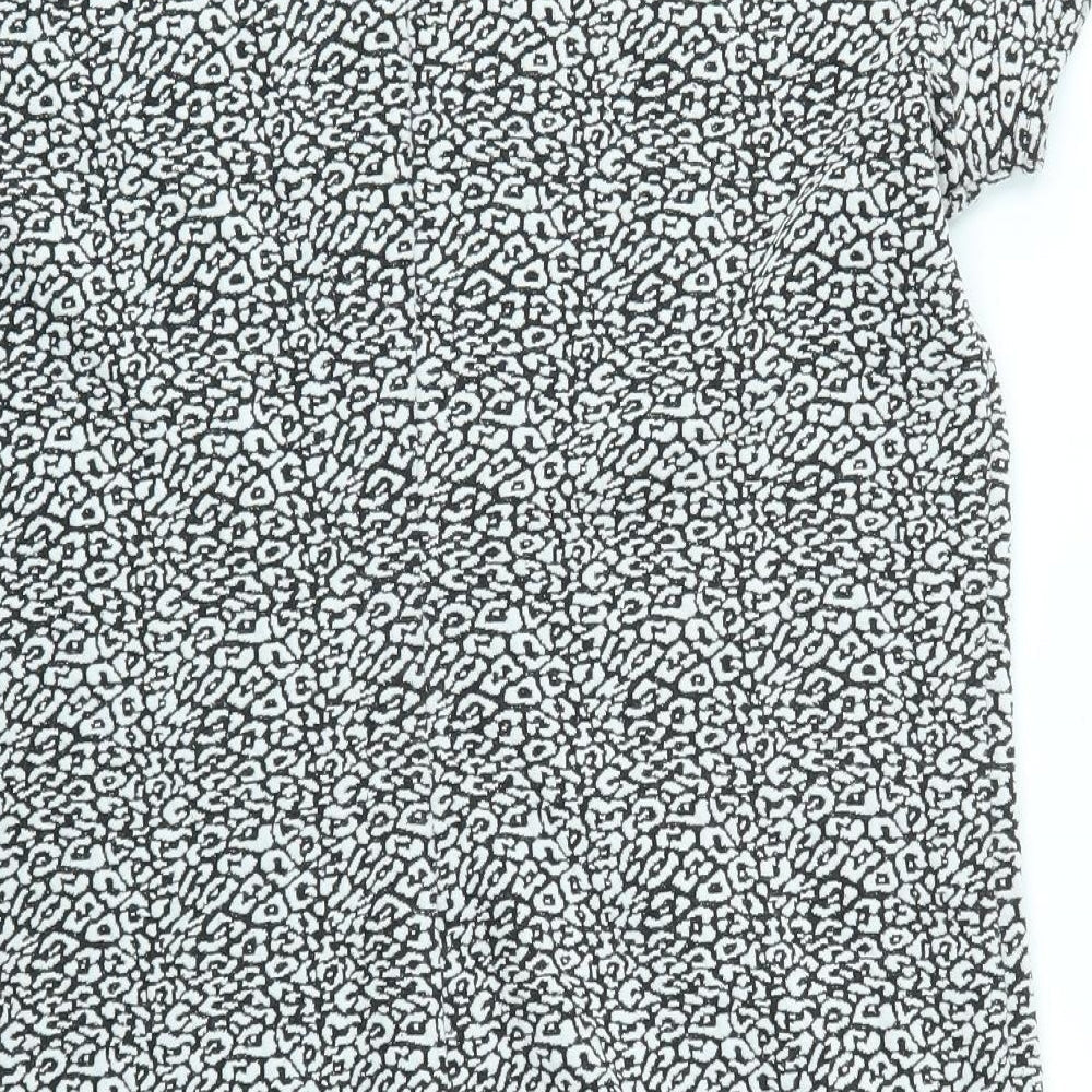 Miss Selfridge Womens Grey Geometric  Fit & Flare  Size 14