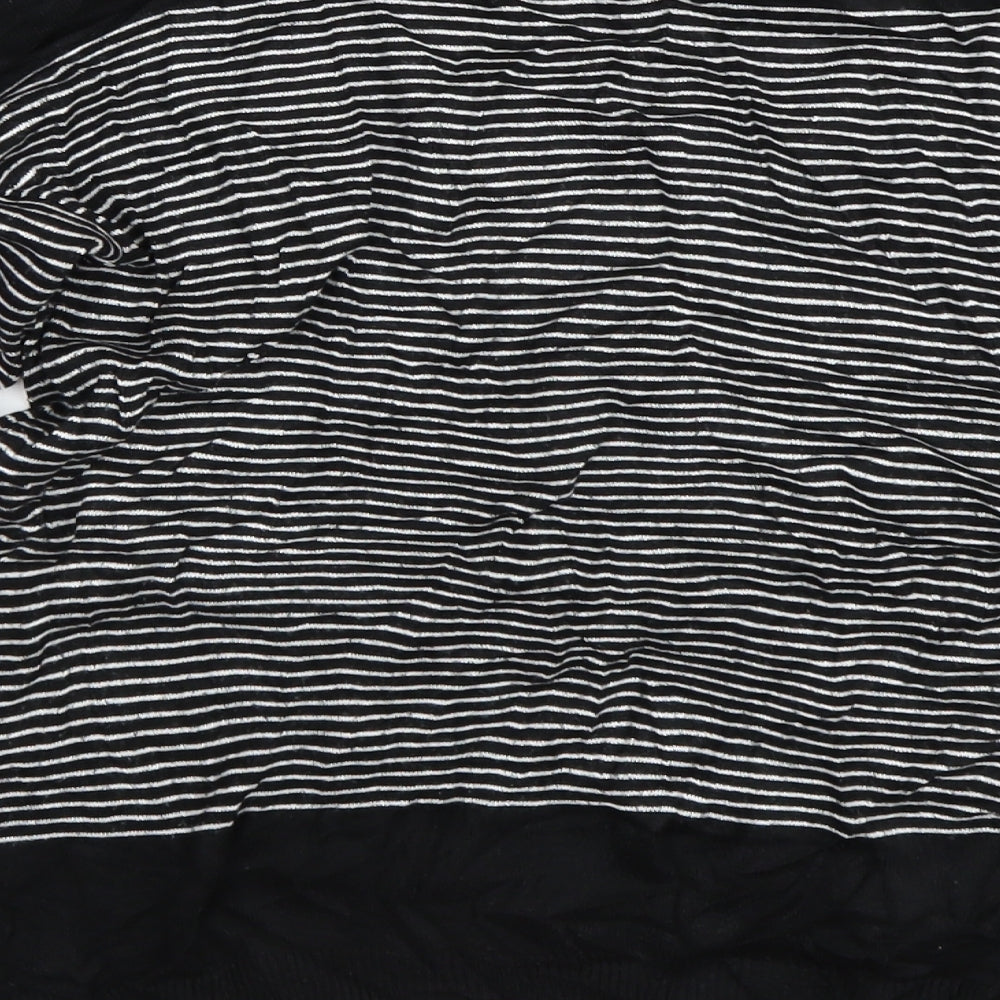 Primark Womens Black Striped  Pullover Jumper Size 16