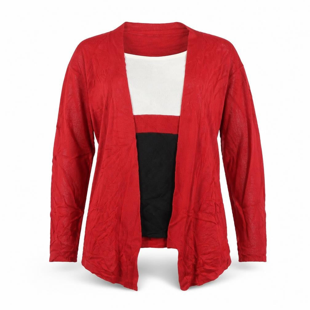 Angelina Womens Red Striped  Pullover Jumper Size S