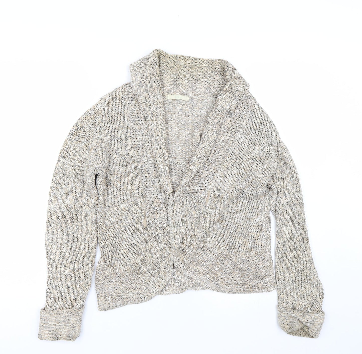 M&S Womens Beige   Cardigan Jumper Size 8