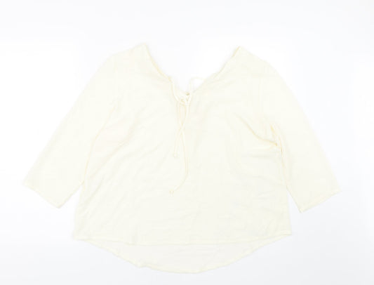 R edition Womens Beige   Basic Blouse Size 14