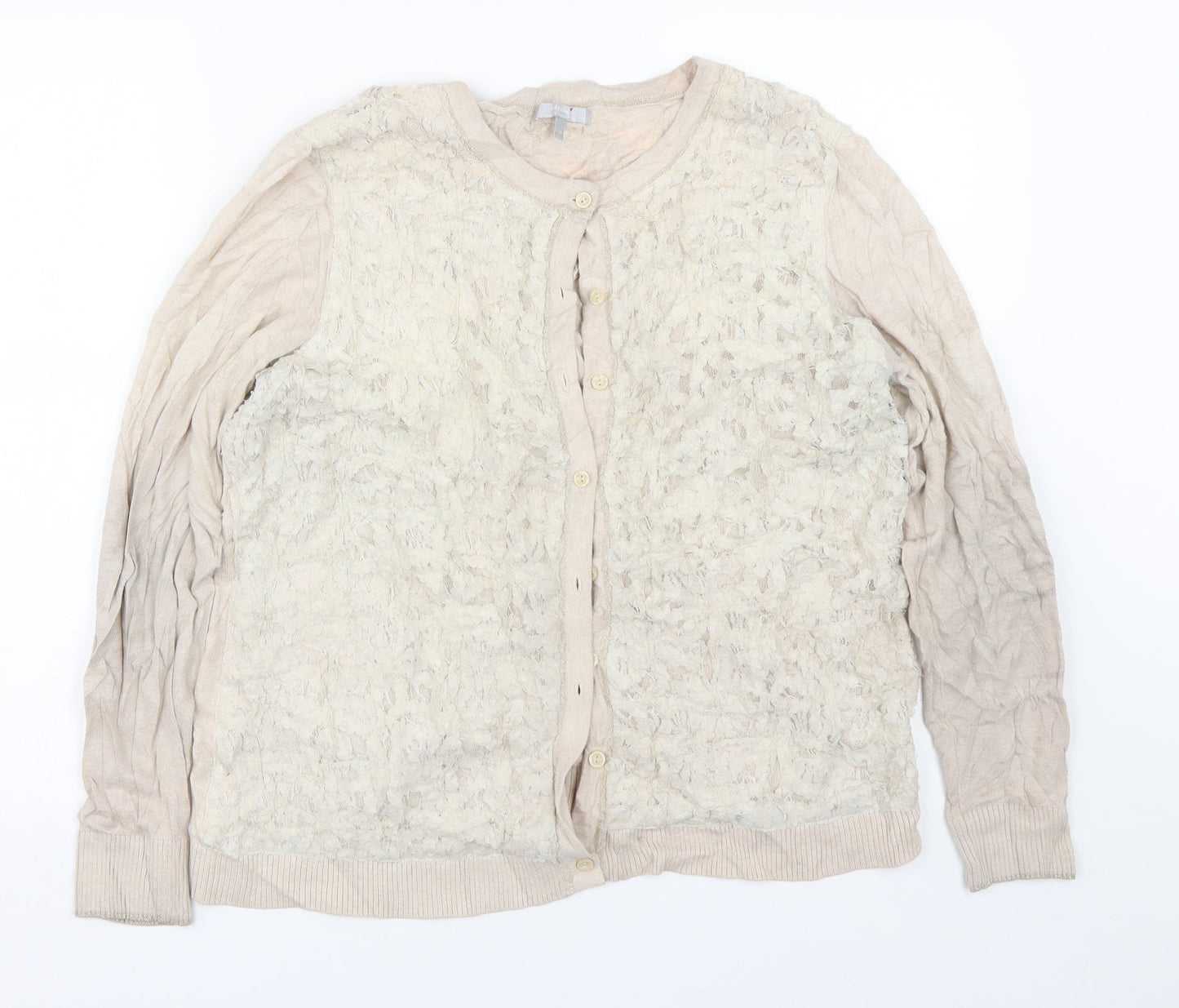 Per Una Womens Brown Floral  Cardigan Jumper Size 18