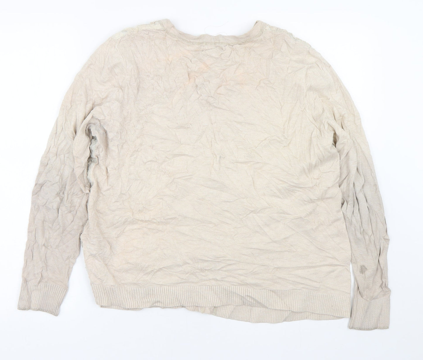 Per Una Womens Brown Floral  Cardigan Jumper Size 18