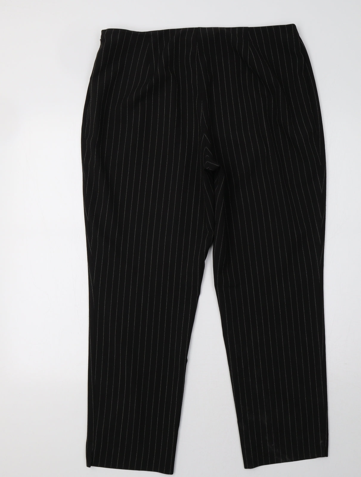 Marks and Spencer Womens Brown Striped  Trousers  Size 10 L28 in