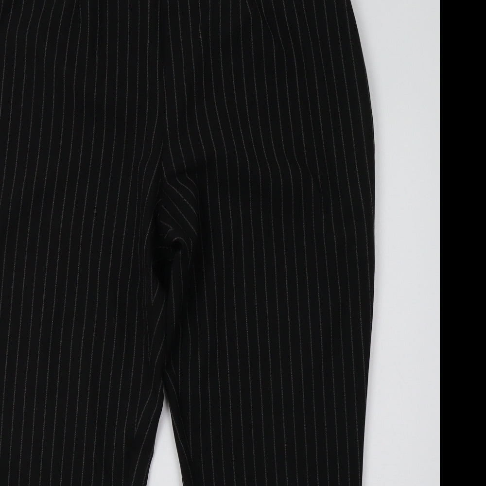 Marks and Spencer Womens Brown Striped  Trousers  Size 10 L28 in