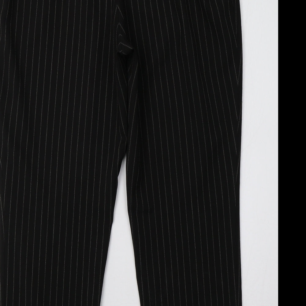 Marks and Spencer Womens Brown Striped  Trousers  Size 10 L28 in