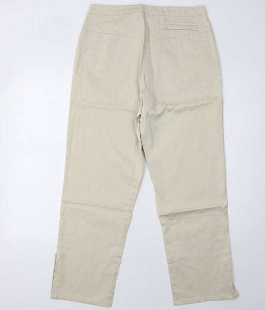 mouse Womens Beige   Trousers  Size 14 L31 in