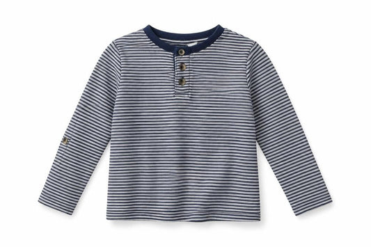 Sainsburys Boys Blue Striped  Pullover Jumper Size 24 Months