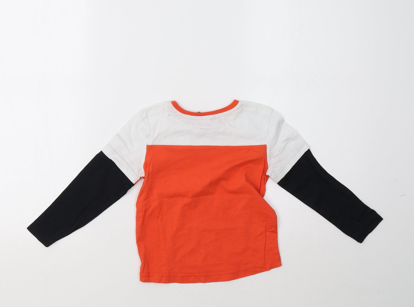 George Boys Orange Striped  Pullover Sweatshirt Size 2 Years