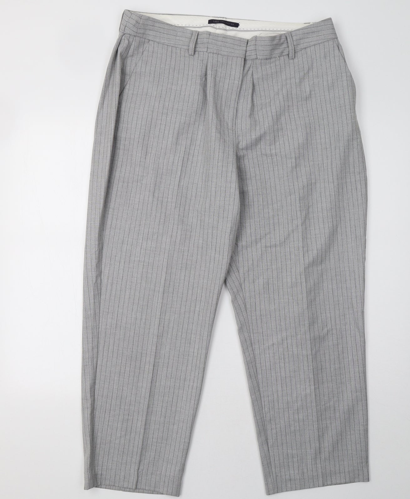 Marks and Spencer Womens Grey   Trousers  Size 20 L29 in