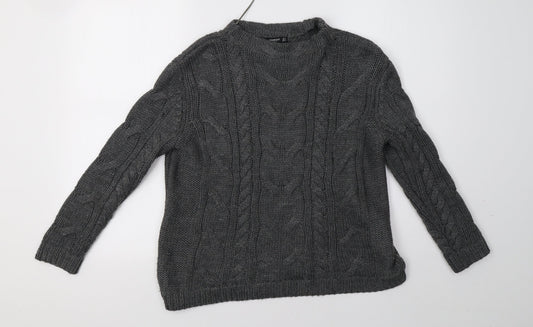 Mango Womens Grey  Knit Pullover Sweatshirt Size S