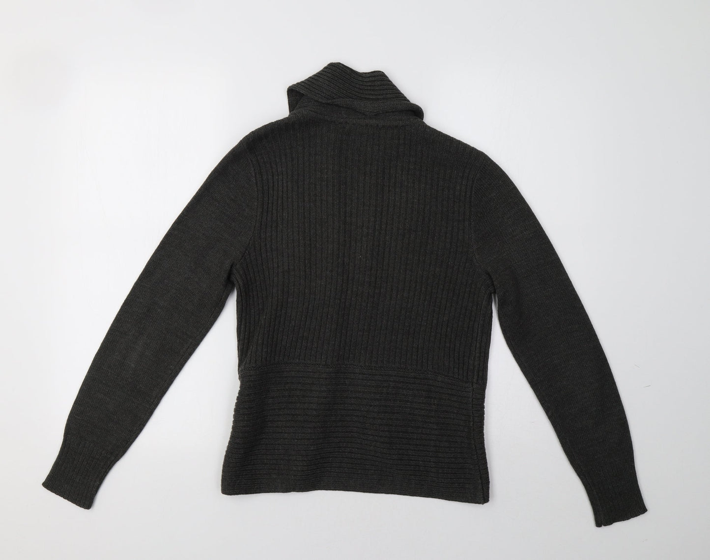 H&M Womens Grey  Knit Cardigan Jumper Size S